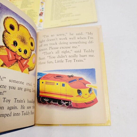 3 Vtg Mini Kids Rand McNally Books Hoppity Skip Policeman Dan Little Toy Train - Picture 13 of 14